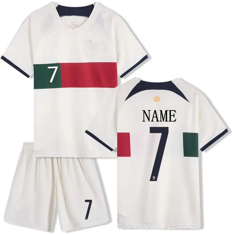 Garçon fille Ronaldo Fans Edition rugby Maillot de football Vêtements d'entraînement hommes et enfants jeux Maillots kits Loisirs sportSleeve Uniforme 240228