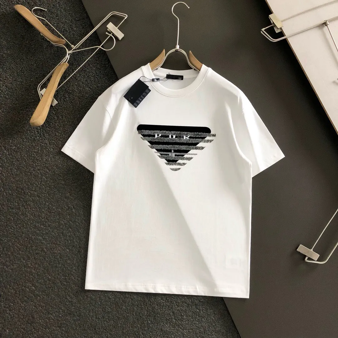 Men's T-shirt men's fashion T-shirt Luxury Casual Men's T-shirt Women's Designer Shirt Women's Summer Sailor collar Short sleeve Breathable cotton triangle Dress tees