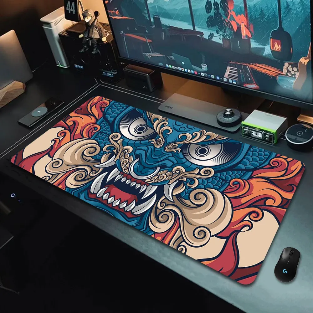 Kuddar kinesiska odjuret mus pad spelare xxl gummi bärbar dator spel mousepad 800x300mm speltillbehör stora skrivmatta tangentbord kuddar