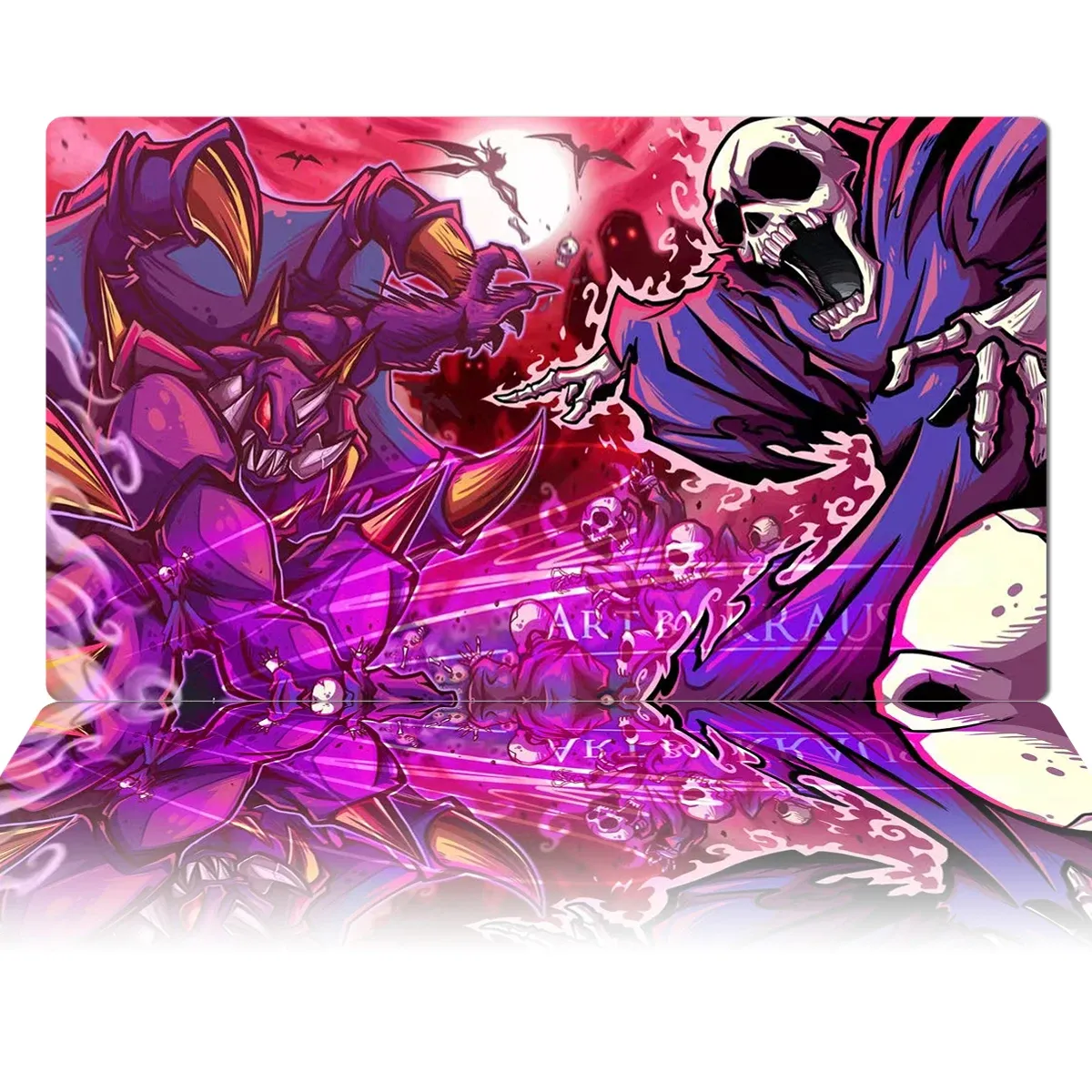 Tappetini YuGiOh Tappetino da gioco TCG Vampries Vs Skull Servants OCG CCG Tappetino da gioco di carte collezionabili Anime Tappetino per mouse Tappetino da scrivania in gomma Zone Borsa 60x35 cm