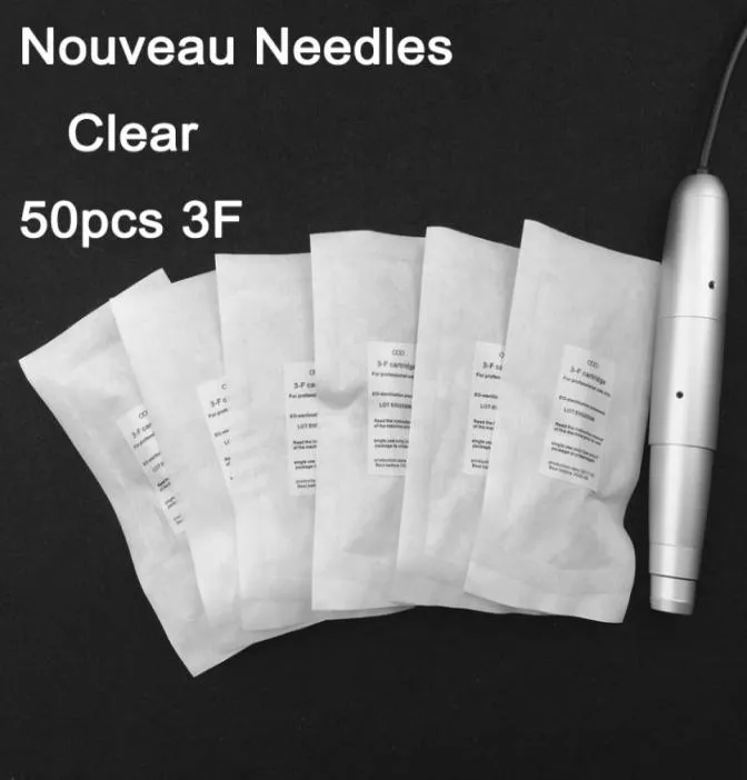 2018 Nya 50st 600DG 3flat Clear Permanent Makeup Needles Cartridge Disponibla tatueringsnålar för Permanent Machine Pen5099093