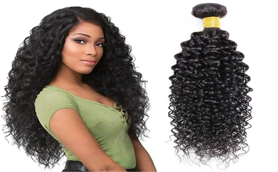 1 PC Qualité Extensions Bouclées Brésiliennes Tisse 9A 1026 pouces Couleur Naturelle 100 Extensions de Cheveux Humains Julienchina9014279