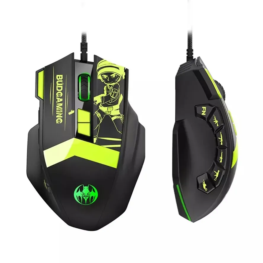 Ratos usb com fio mouse rgb luz de respiração gm18 gm28 10 12 teclas 7 nível 7200dpi ajustável mouses de jogos programáveis para jogos de pc