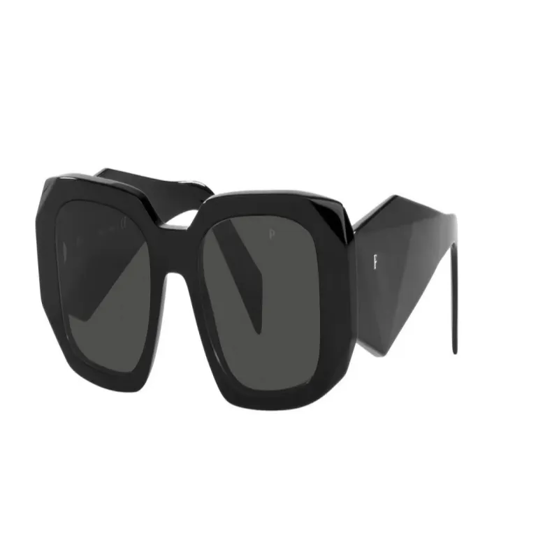 Marca Pra17 Designer de luxo Óculos de sol PR17WS Black / escuro lente cinza Mulheres óculos de sol Retro da pista da pista de mulheres quadradas femininas de mulheres uv400