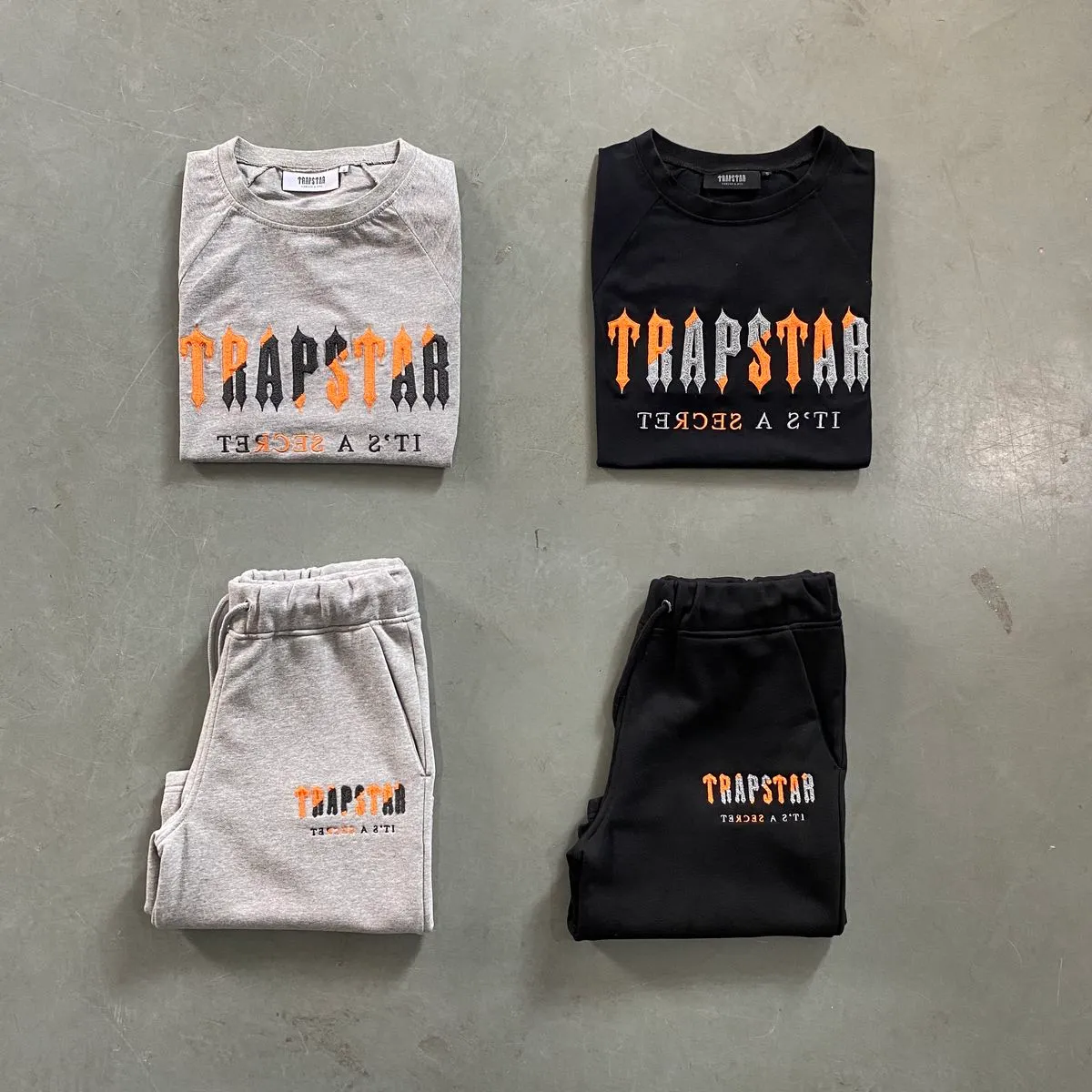 Trapstar shorts T-shirt pak grijs en zwart Europese en Amerikaanse mode hiphopkleding ademend T-shirt losse shorts zomersportkleding