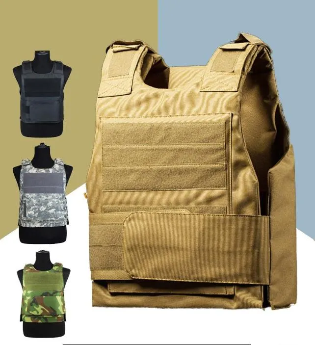 Säkerhetsvakt Anti-Stab Tactical Vest med två plattminiatyrjaktvästar Justerbara axelband4817036