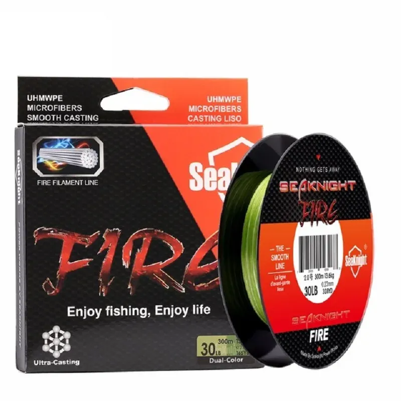 Lignes SeaKnight série FIRE 300M ligne de pêche au feu ligne de Filament bicolore camouflage PE UltraCasting 6 8 10 15 20 25 30 35 40LB