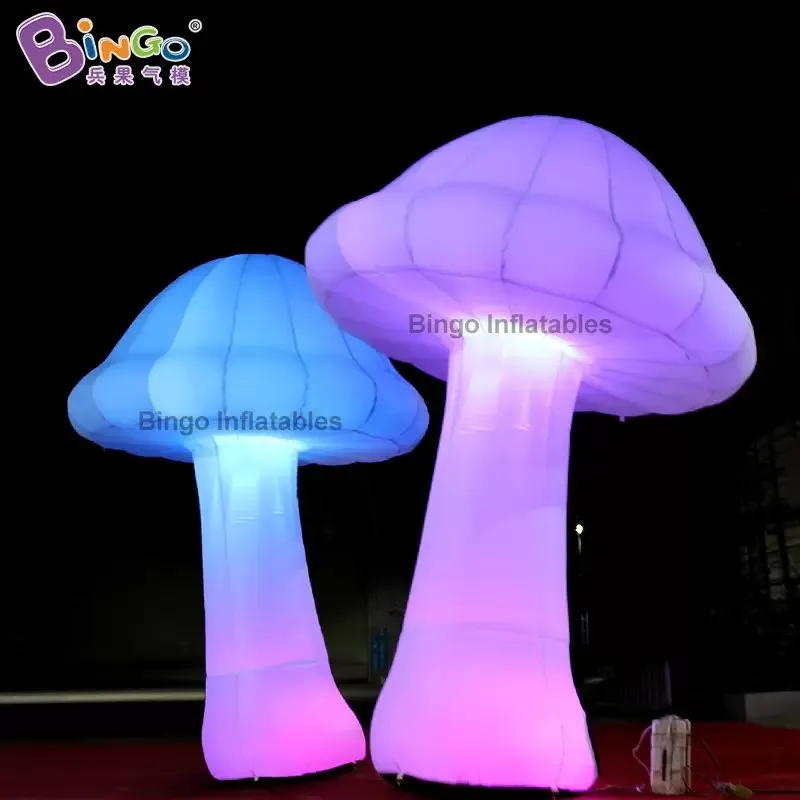 6mH (20ft) with blower Customized simulation plants inflatable mushroom with lights toys sports inflation artificial fungus for party event decoration