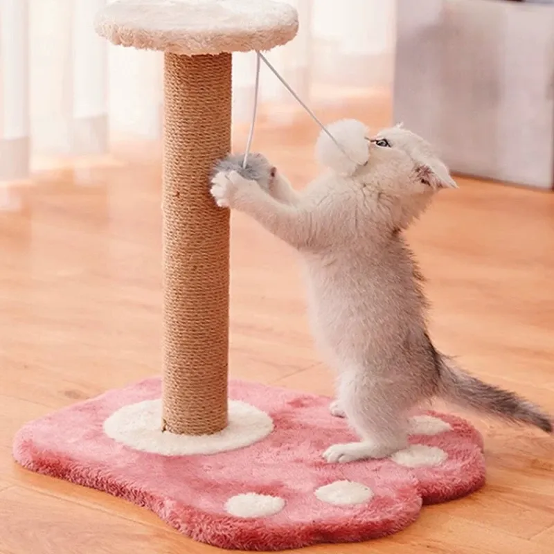 Scratchers Cat Toys Cat Scratching Post Cat Tree House Slipning Tass Interaktiva leksaker som skyddar möbler Sisal Rope Cat Climbing Frame