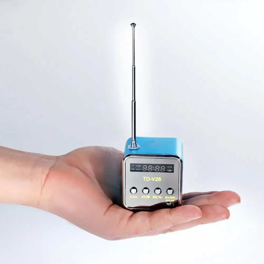 Rádio portátil led sem fio mini cartão sd tf micro usb estéreo super bass alto-falante mp3/4 leitor de música rádio fm ib usb interface aux