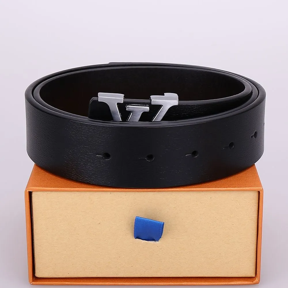 Designer Belt Men Women Belt Fashion Belts Smooth Big Buckle Real leather Classical Strap Ceinture 3.8cm Width With Box Packing 6 Styles AAAAA