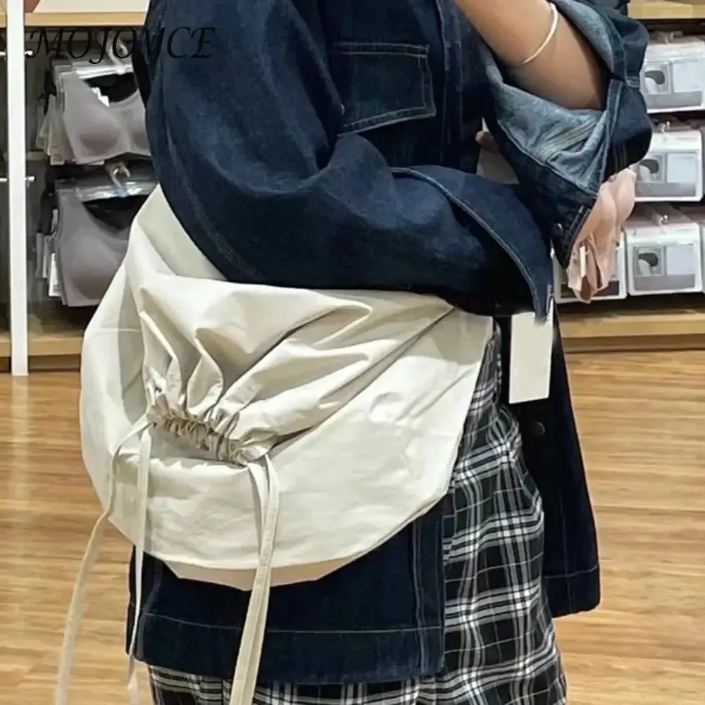 Drawstring Pillow Crossbody Bag Women Composite Shoulder Bag Large Capacity Scratch Resistant Fashion Ladies Shopping Leisure 240226