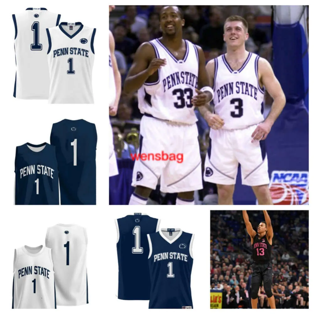 Penn State Nittany Lions 12 Favor Aire 24 Zach Hicks 4 Puff Johnson 14 Demetrius Lilley 11 Leo OBoyle maillot de basket 22 Qudus Wahab 1 Ace Baldwin Jr. 5 Jameel Brown