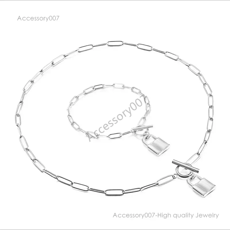 bijoux de créateur braceletlock femmes collier en acier inoxydable bijoux de créateur luxe hommes bracelet en or ensemble je t'aime bracelet pour elle OT boucle bracelets bijoux