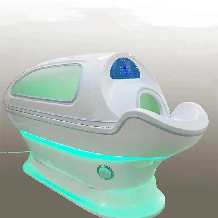 Ozon-Spa-Pod-Kapsel-Salonausrüstung mit Spektrumlicht, Ferninfrarot-Wärme-LED-Trockendampf-Sauna-Kapsel zur Körperabnahme, Entgiftung LK-219A
