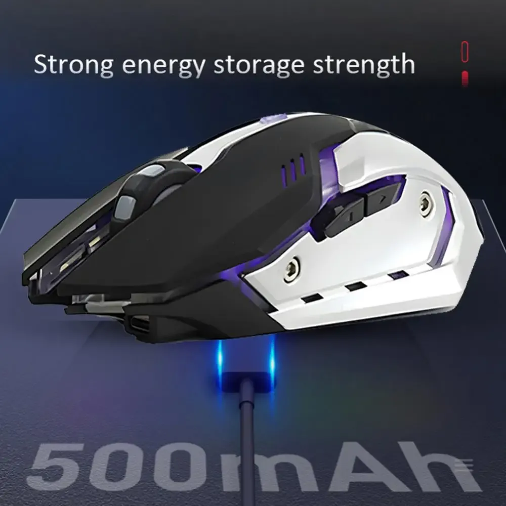 Möss Ryra Wireless Silent Gaming Mouse uppladdningsbar 2.4G Ergonomisk mus PC Gamer Datorkontor Mekanisk mus bärbar dator tillbehör