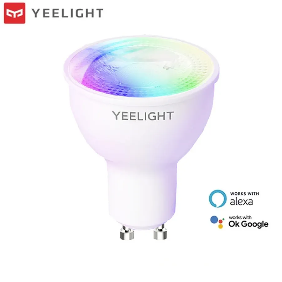 Controllo Yeelight GU10 Lampadina LED intelligente W1 Lampada a luce bianca colorata / calda APP WIFI Controllo vocale Per xiaomi APP mi home Assistente Google