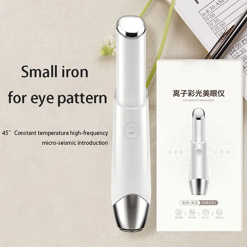 Massager Mini Electric Eye Beauty Instrument Eye Cream Import Massager Vibration Värme Eye Beauty Instrument Red Blue Eye Care Pen