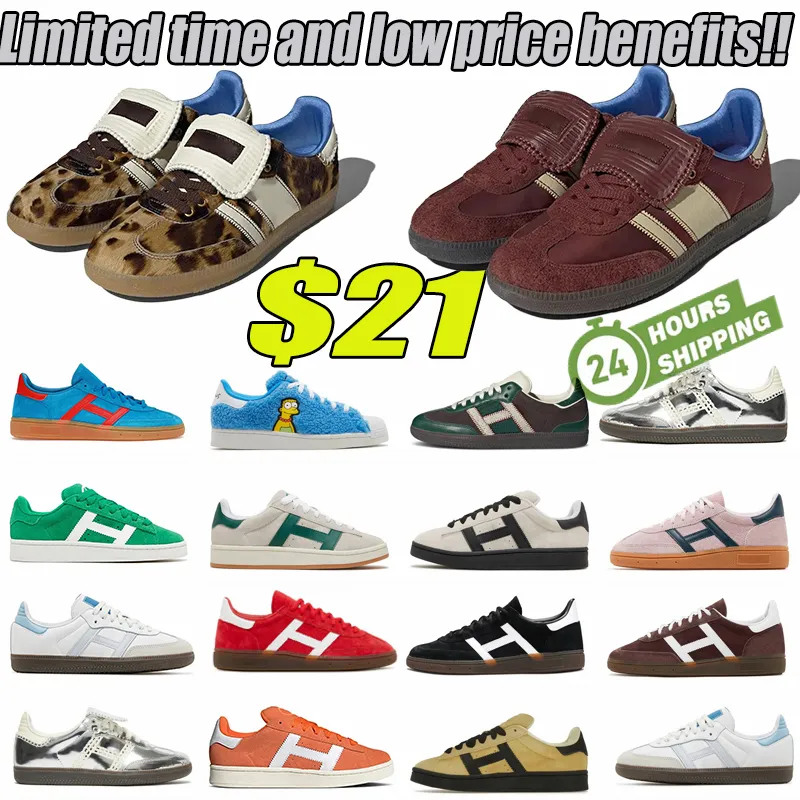 2024 Scarpe firmate a basso prezzo Scarpe da ginnastica vintage con stampa leopardata Galles Bonner antiscivolo Scarpe casual da uomo e da donna del campus di moda 36-45