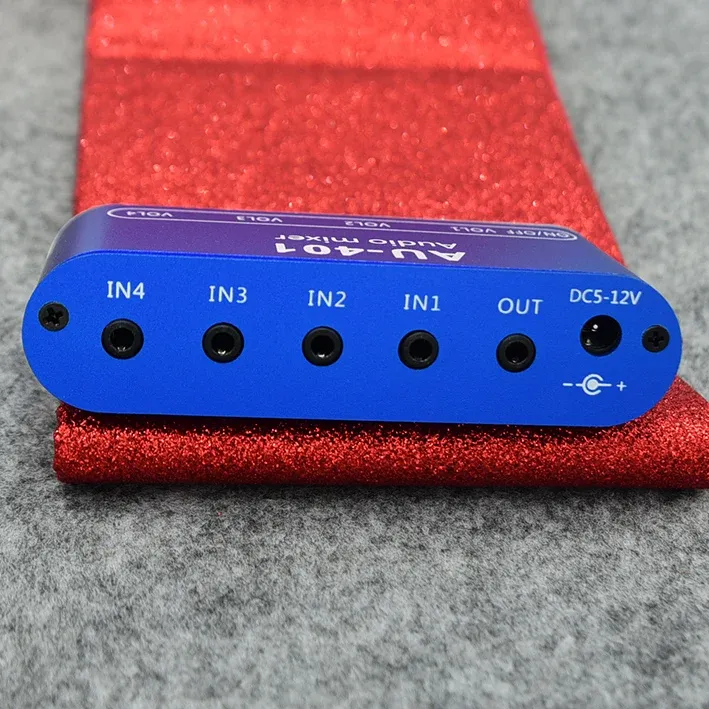 Accessoires Stéréo AUX mini JACK 3,5 mm Mélangeur Audio 4 Entrées à 1 Sortie Commandes Individuelles Carte Mélange Sonore DIY Casque Amplificateur