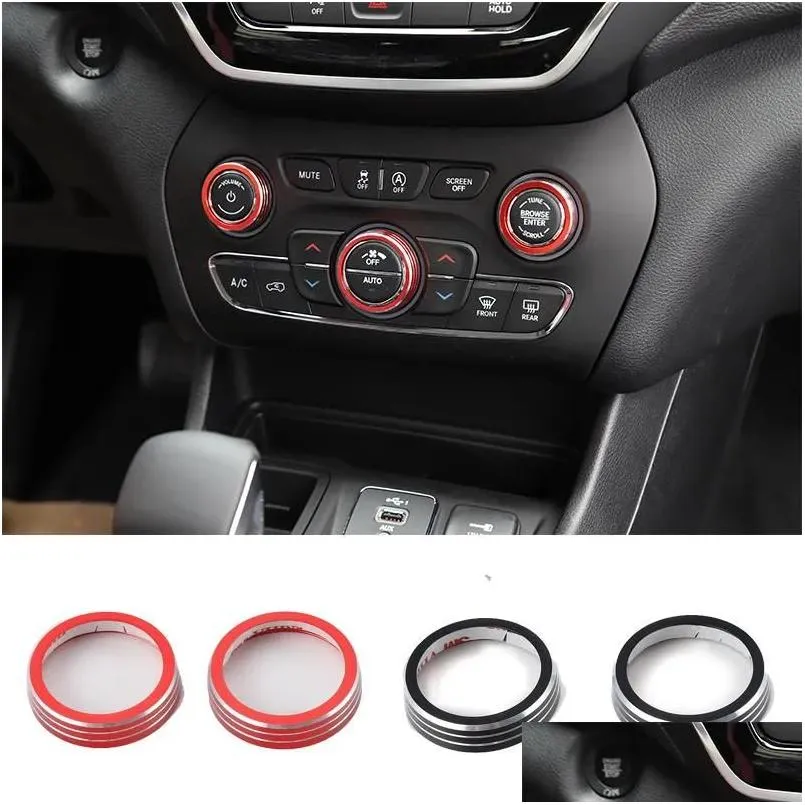 Autres accessoires d'intérieur Bouton de commutateur de CD de voiture Bouton ER Bague O Bezel pour Grand Cherokee 2014 Livraison extérieure Mobiles Motorcycl Dhhg6