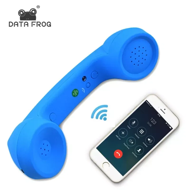 Fones de ouvido DATA FROG Aparelho de telefone retrô sem fio e receptores de telefone com fio Fones de ouvido para um telefone celular com chamada confortável