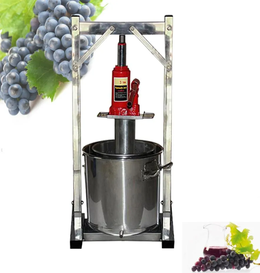 Hushållens rostfritt stål druvpressmaskin Jack Press Juicer Wine Equipment Winemaking Making Machine Fruit Press Filter1438981