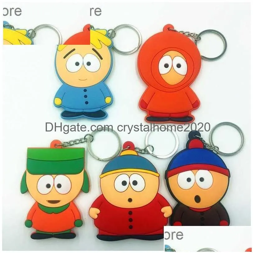 Keychains South Park grovt prata förfall 5 Keychain Dekorativa smycken Toy Gifts T230607 Drop Delivery Dh5TN