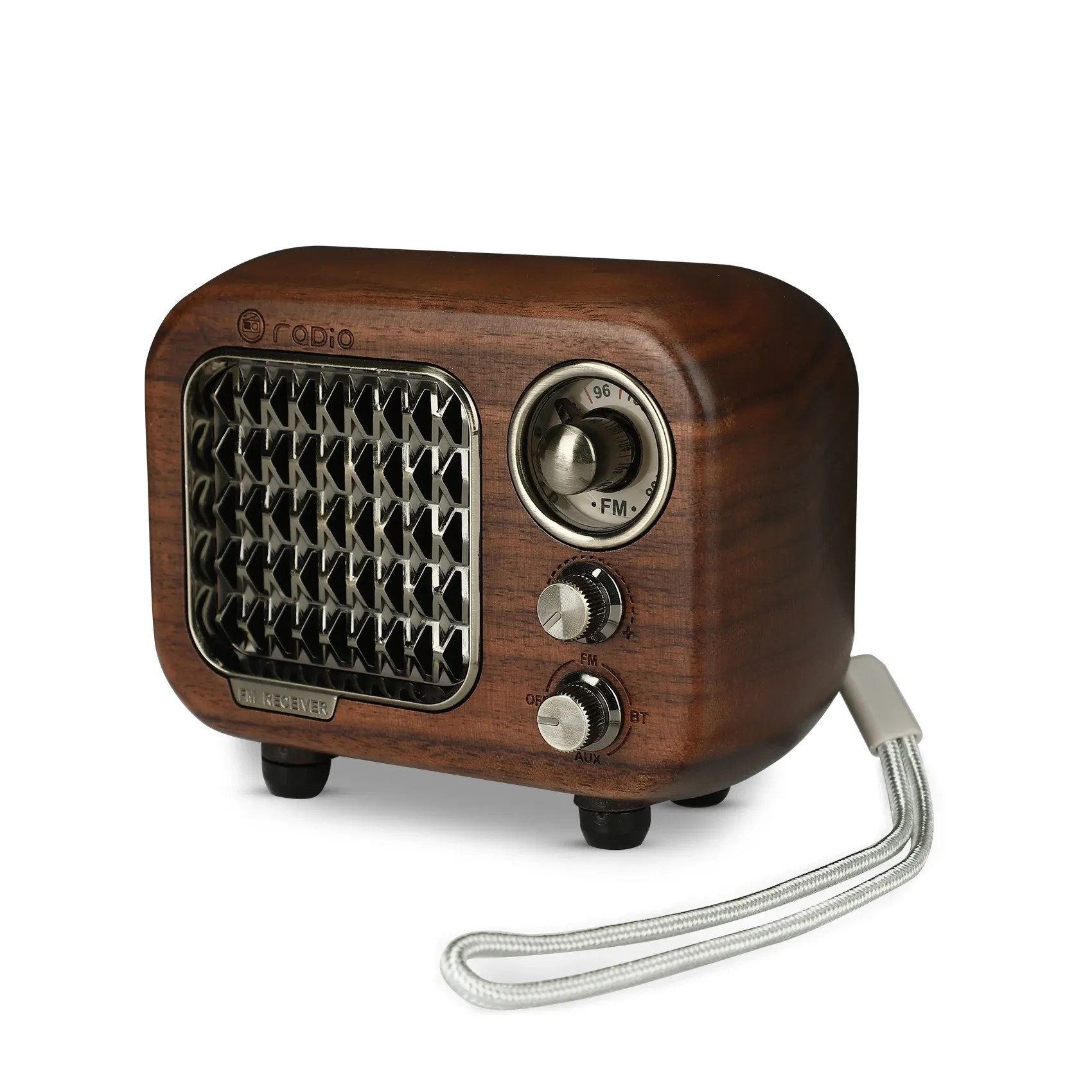 Luidsprekers Ouderwetse klassieke stijl Retro draagbare FM-radio Bluetooth-luidspreker Ondersteuning TF-kaart AUX MP3-muziekspeler