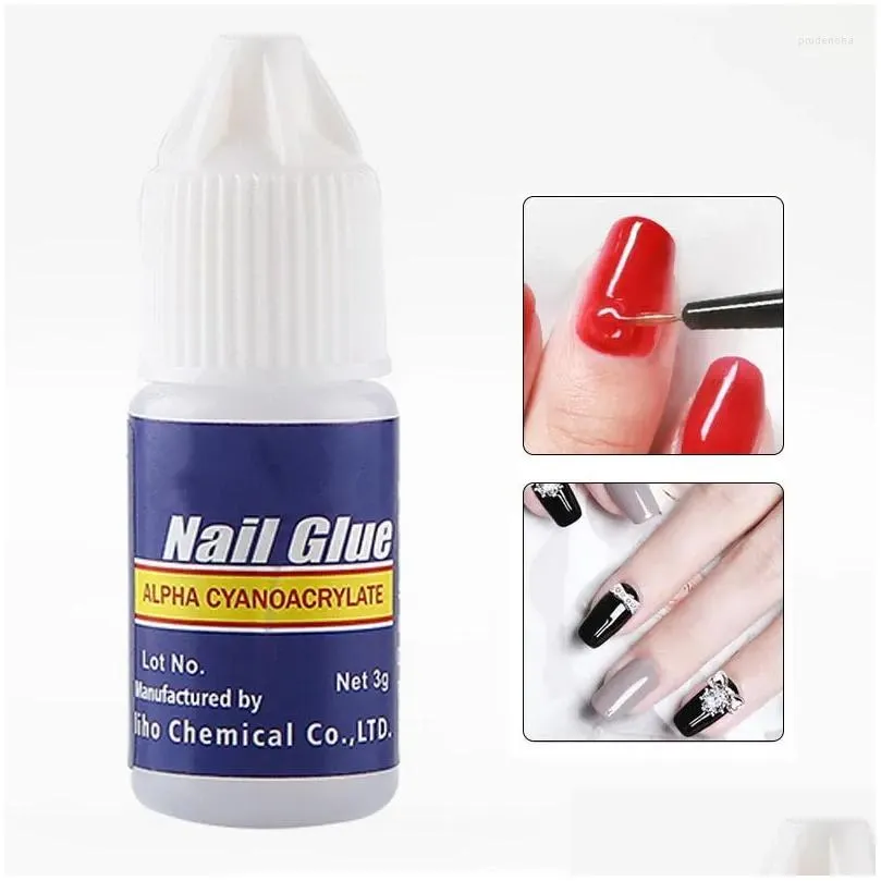 جل الظفر 4pc/حزمة الغراء لعصا الحفر colle perruque pour faux ongle nagellijm pegamento de unas postizas nagel kleber drop dropress ot0zb