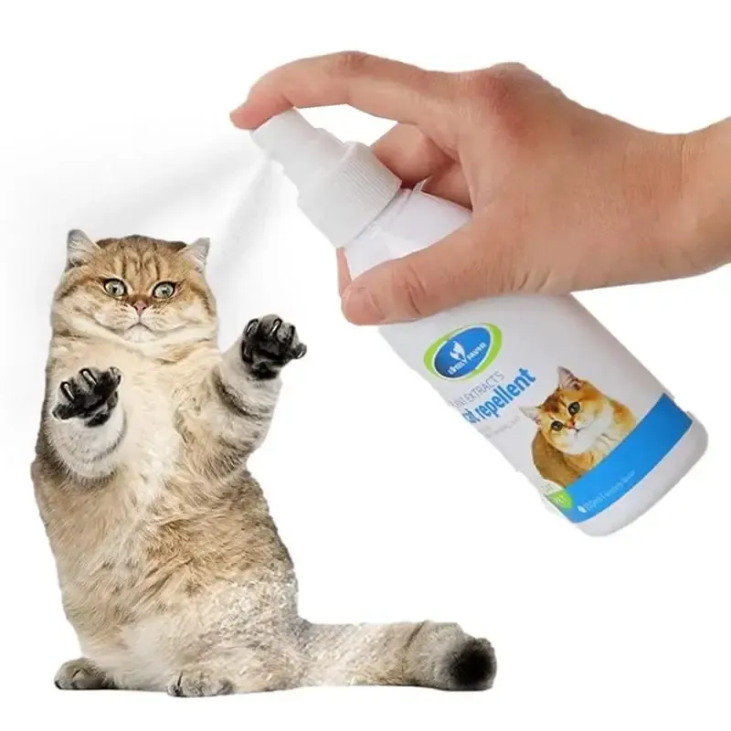 Repelentes para gatos, spray para treinamento de animais de estimação, spray para desencorajar garras, 150ml, repelente para gatos, interior para gatos, dissuasores de arranhões, auxílio para treinamento