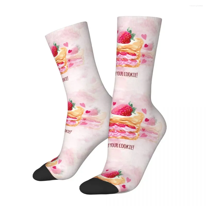 Herrensocken Hip Hop Vintage Cake Crazy Kompression Unisex Candy Harajuku Muster bedruckt Lustige Neuheit Happy Crew Socke Jungen Geschenk