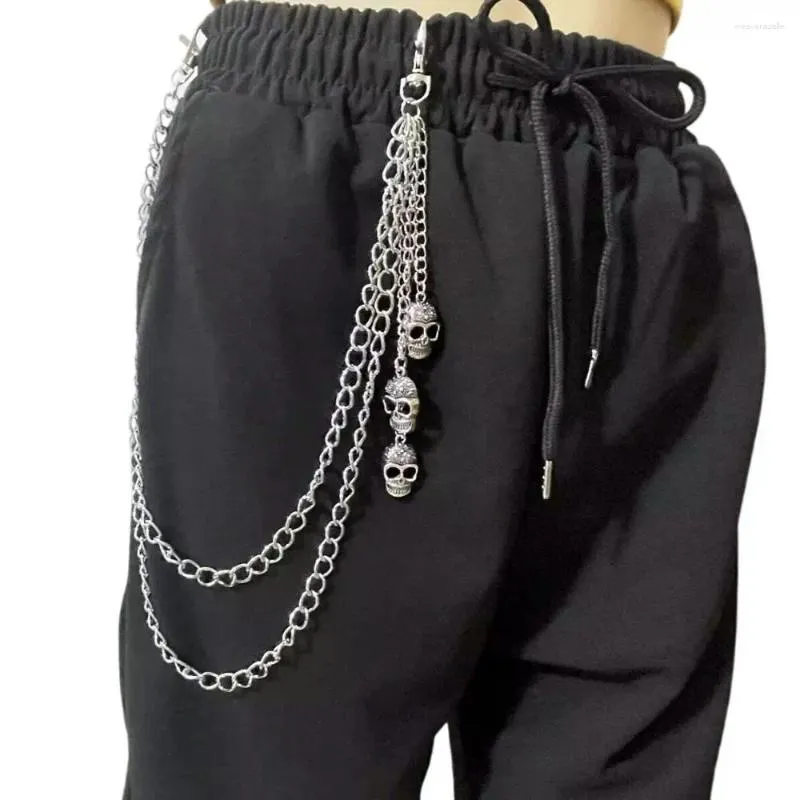 Riemen Kwastje Schedel Tailleketting Goth Zinklegering Gothic Punk Riem Sleutelhangers Broek Jeans