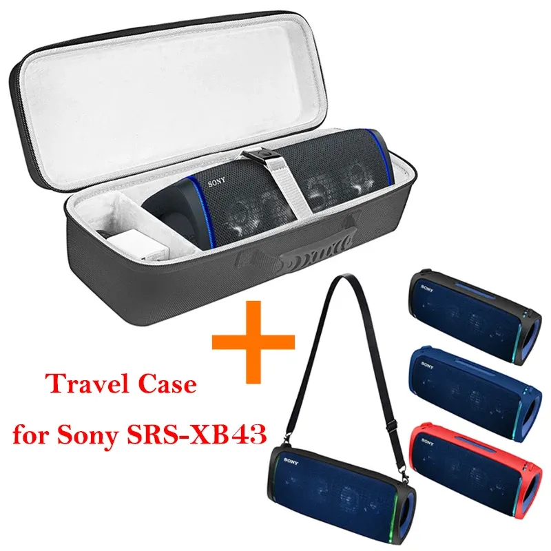 Högtalare Zopore Hard Eva Travel Påsar Bär lagringsbox + mjukt silikonfodral för Sony SRSXB43 Bluetooth -högtalare för Sony SRSXB43 -fall