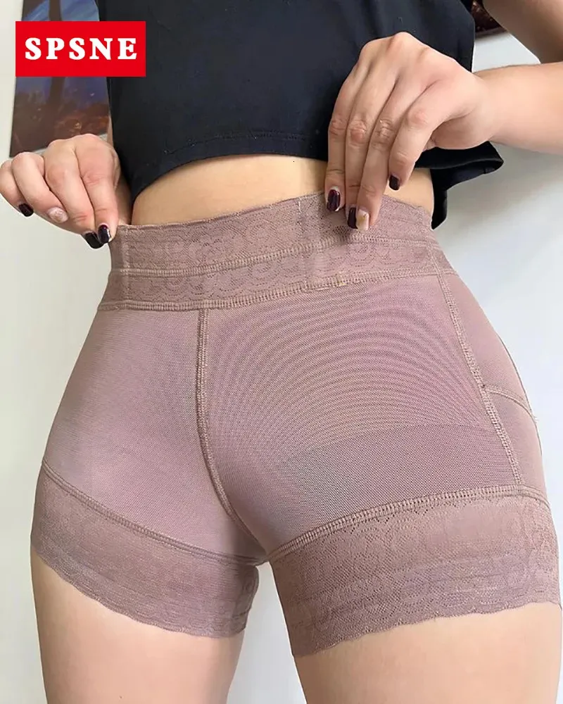 Femmes Shapewear ventre contrôle rose fesses pantalon taille basse sans marques bout à bout court Shaper 240220