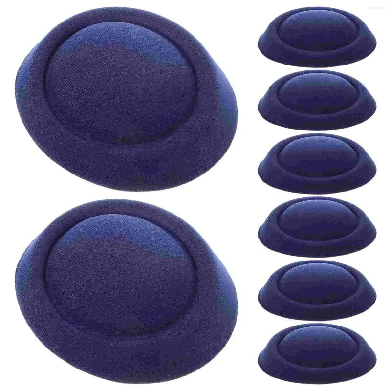 BERETS 8 PCS FASKINATOR HAT BASE Women Hostess Craft Supplies andMaterial Toys Bulk Hair Pins Cap Pillbox Decorative