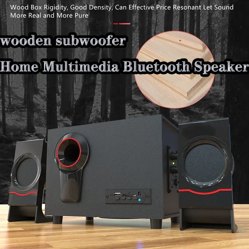 Speakers Home Theater Computer Multimedia Bluetooth Speaker Desktop Subwoofer for Notebook Usb 3.5mm Connection 3d Stereo Music Center