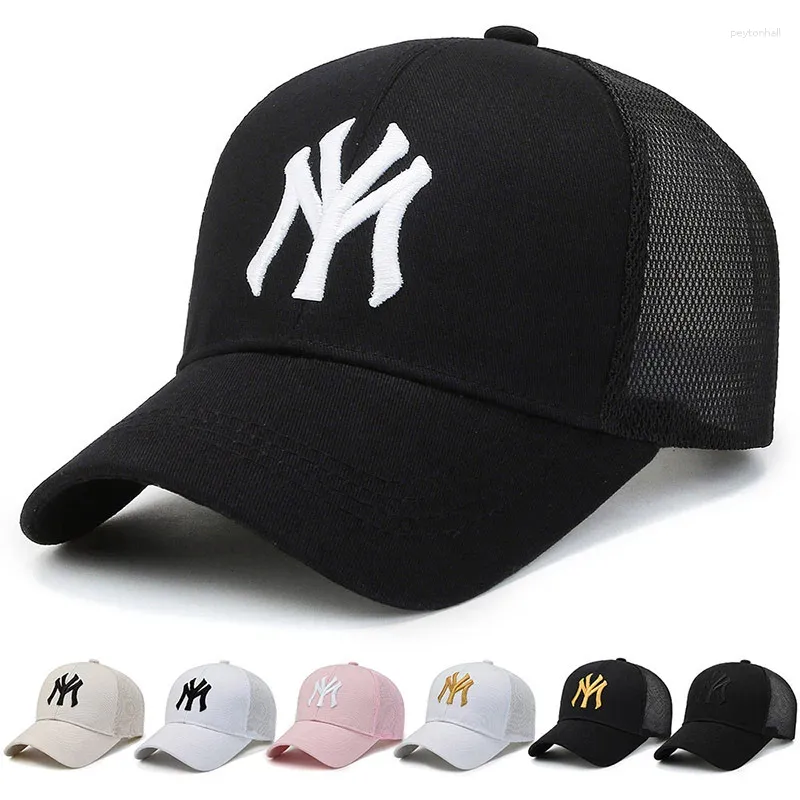 Cappellini da baseball estivi unisex donna uomo baseball maschio femmina cappelli snapback in rete traspirante nero berretto sportivo casual per