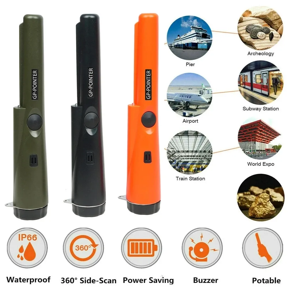 Bags New Handheld Metal Detector Metal Pinpointing Rod Detector Gppointer Waterproof Ip66 Metal Gold Detector Tester for Coin Gold