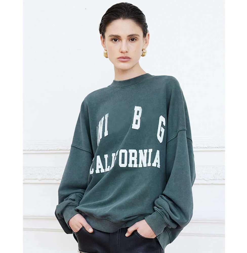 Bings Miles Washed Green California Plulsates femme créatrice pull-sort sweat à sweats en coton en vrac Tops