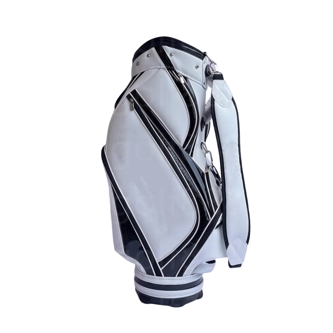 Sacos de golfe branco preto carrinho sacos grande diâmetro e grande capacidade material impermeável entre em contato conosco para ver fotos com logotipo