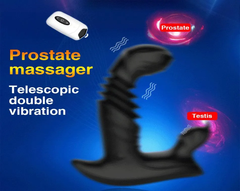 Drahtlose Fernbedienung Vibrator Für Männer Butt Automatische Teleskop Vibrierende Männliche Prostata-massagegerät Stecker Anal Sex Spielzeug Y2004228841339
