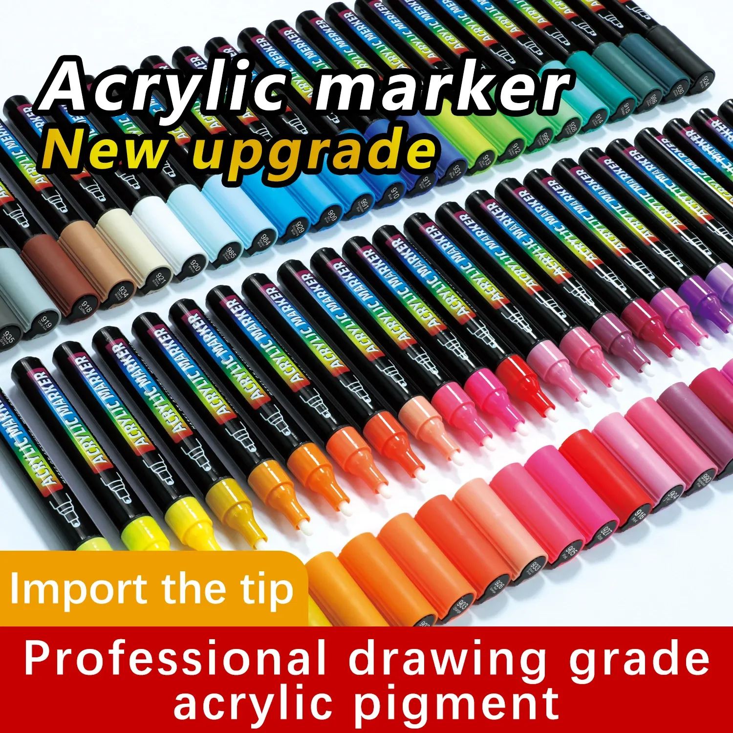 Markers 48/36/24/12 Colors Art Acrylic Paint Markers Pen Rock Stone Ceramic Glas Wood Diy Graffiti Permanent Markers Drawing Supplie