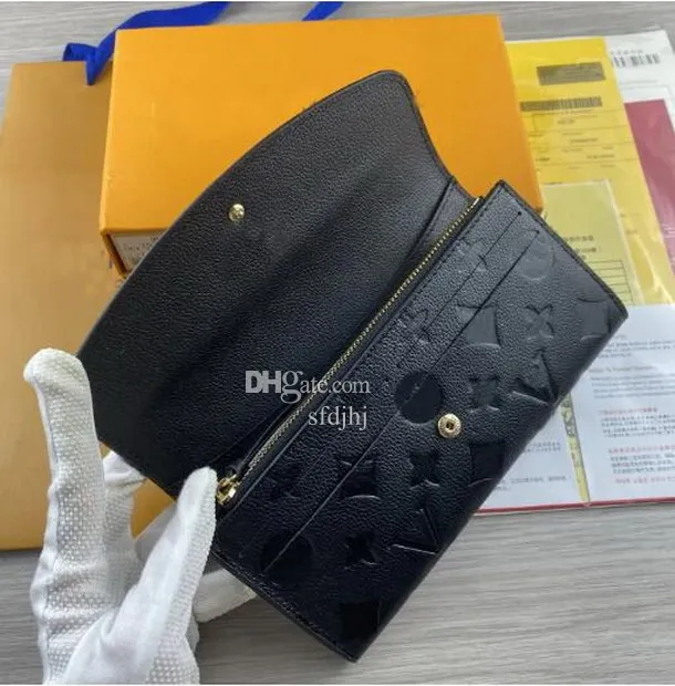 Designers wallets Classic Button Women Long style Wallets Soft Leather Textured Fashion Zipper pink Wallet Coin Purse Card Case Holder Wih Box Dust Bag