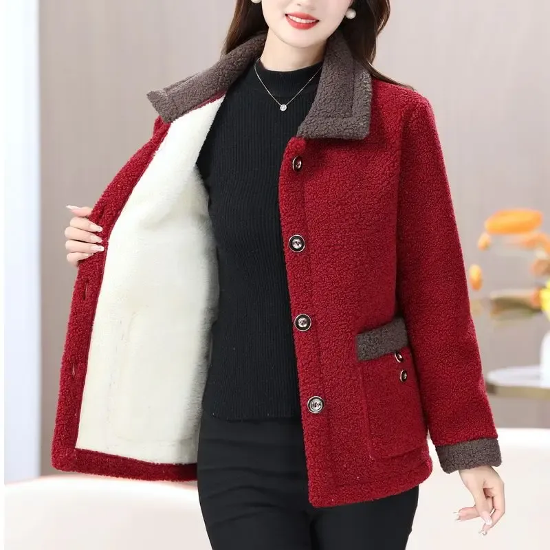 Jackor Autumn Winter Women Clothing Berber Fleece Warm Coats Korean Fashion Loos