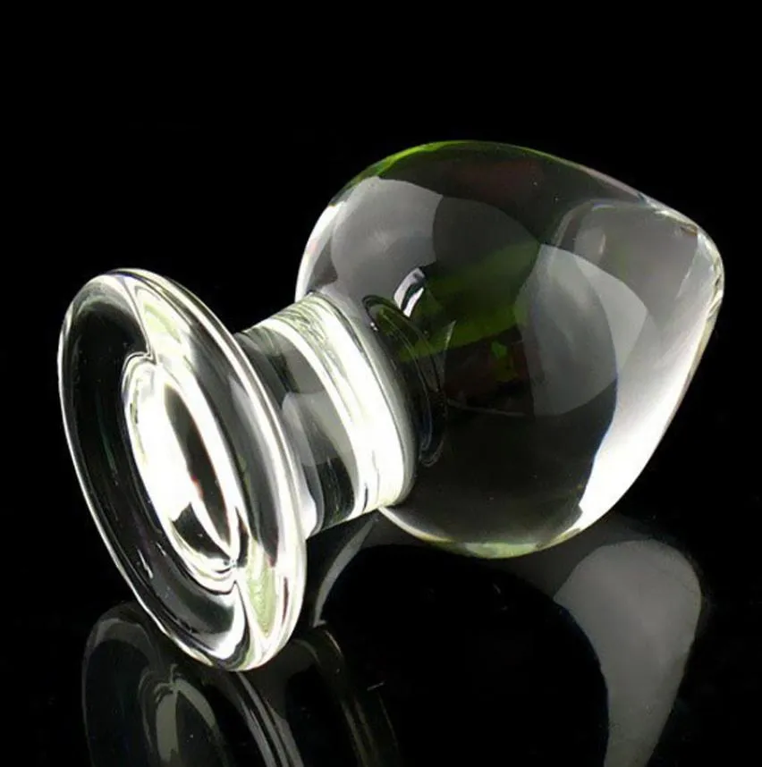 Dia55mm bolas anales de vidrio transparente tapones para el ano dilatador tapón trasero grande estimulador del punto g buttplug juguetes sexuales productos T2009153966023