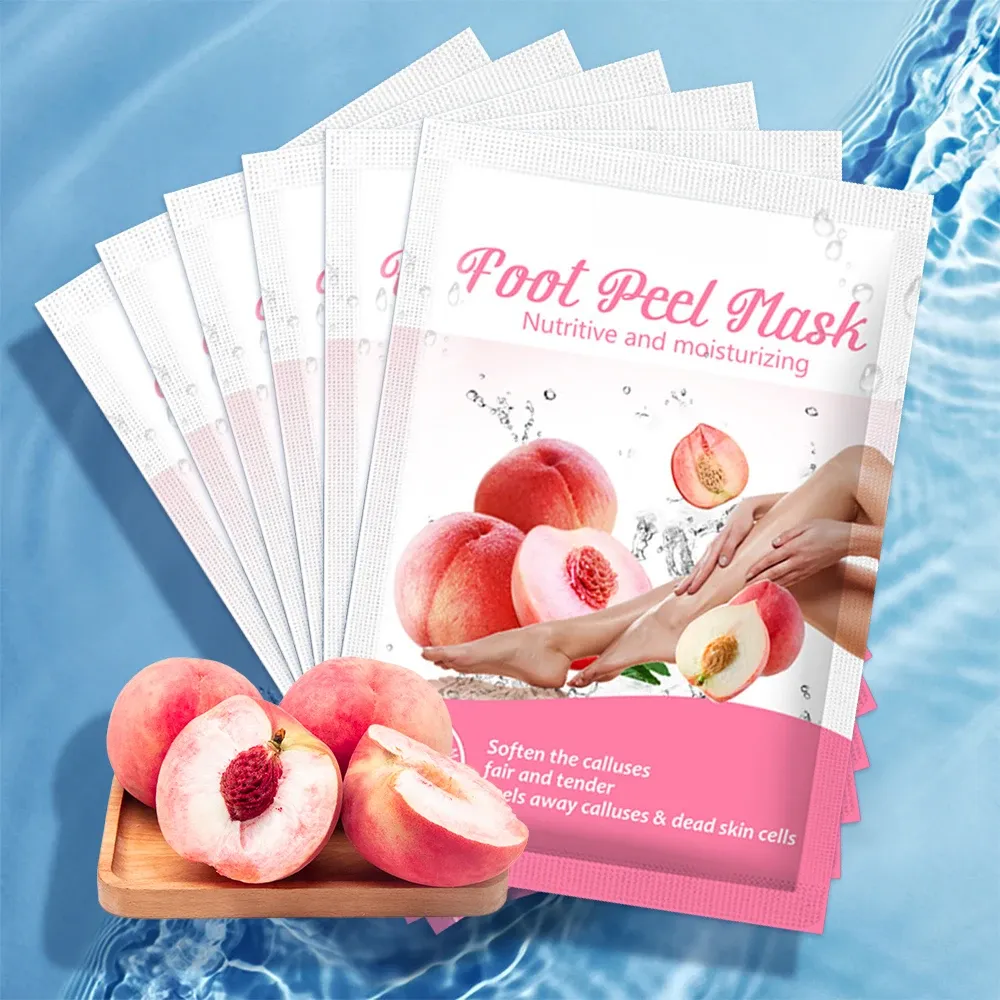 Araç 6 veya 8 paket feet peeling ayak maskeleri pedikür çorapları, ölü cilt topuklular ayak peeling maskesini ayak soyma nemlendirme aleti