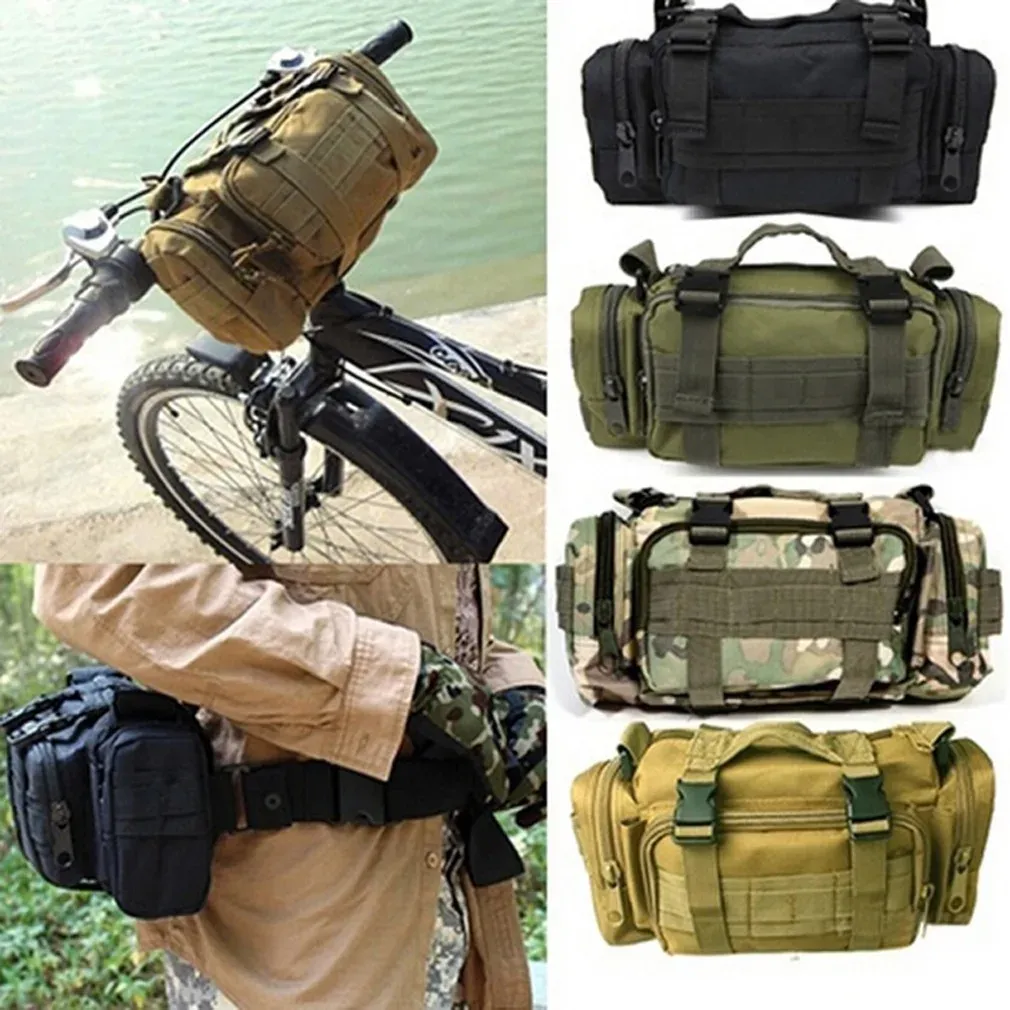 Accessoires Tactical Taist Fanny Pack for Men Military Immalle imperroproping Crossbody Bodage Sling Sac pour randonnée en plein air