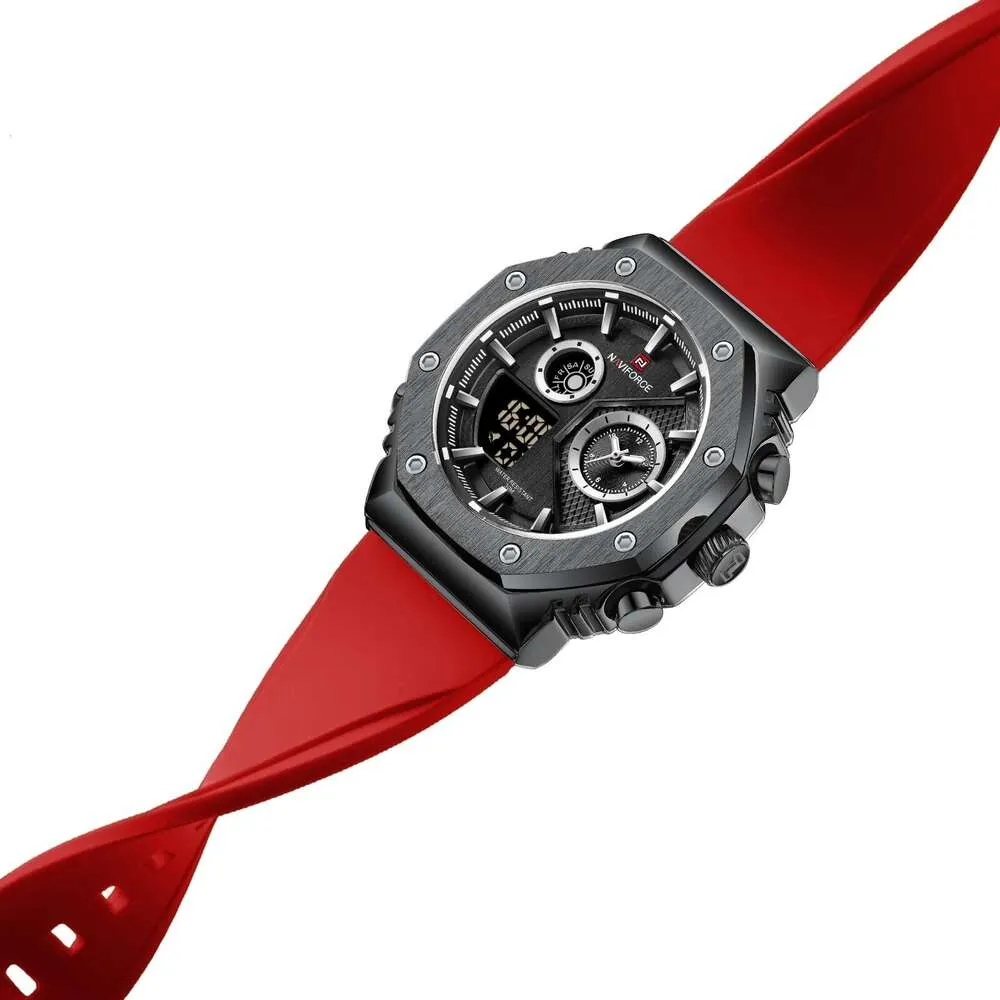 NAVIFORCE Military Quartz Wristwatches For Men Dual Display Analog Digital Waterproof Multifunctional With Silicone Band From Watchnonumberone 51.82 DHgate.Com