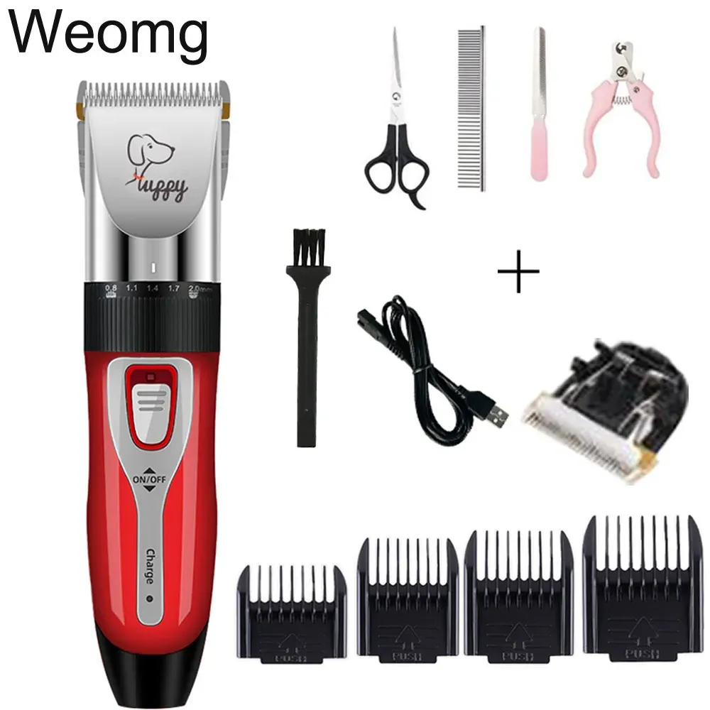 Trimmers Dog Cat Clipper Hair Clippers verzorging Haircut Pet Shaver Full Set Pets Oplaadbare professionele snijder Shaver snijmachine